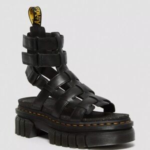 Dr. Martens Black Gladiator Sandals, size: 38, good condition